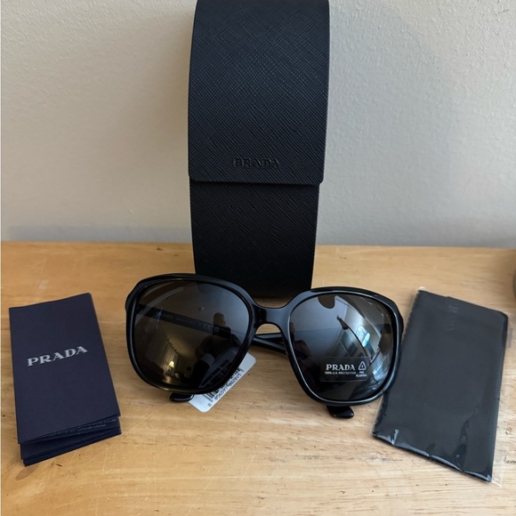 Prada Black Sunglasses Accessories Set - Picture 1 of 11